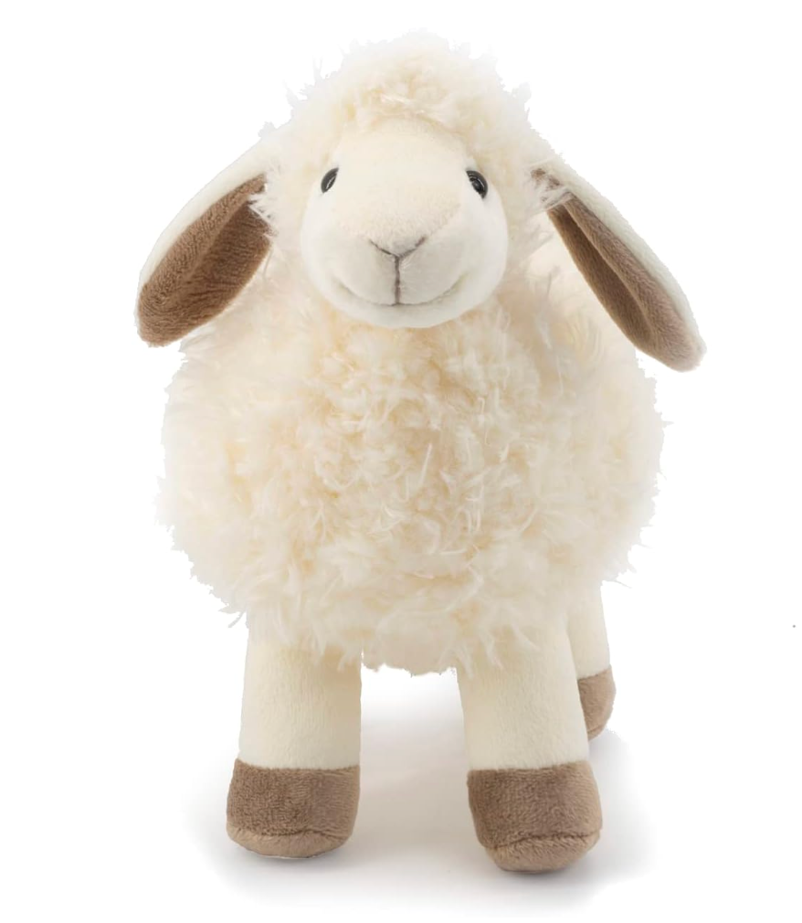 8.5" White/Cream Sheep Stuffed Animals for Boys and Girls,Soft and Adorable Lamb Plush Toys for Newborn Babies,Great Gifts on Birthday,Christmas,Baby Shower,Easter,Machine Washable