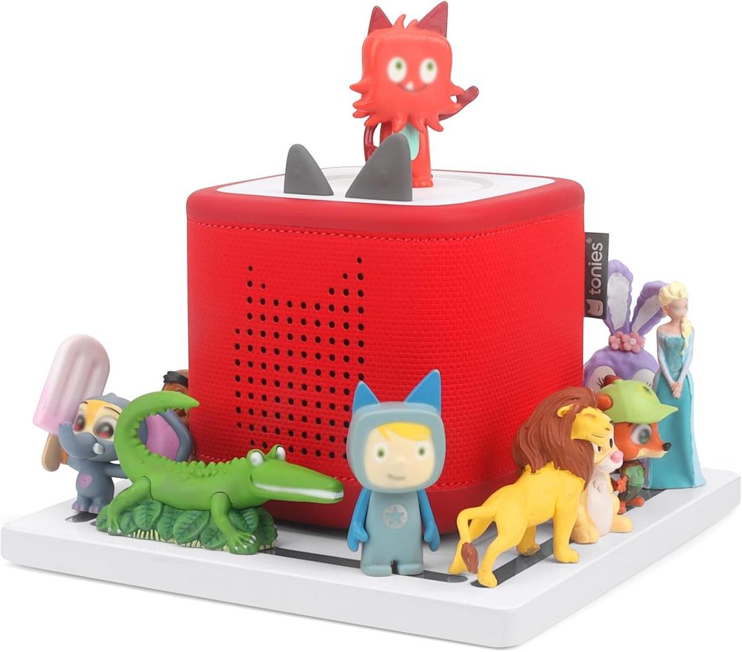 Taladad for Tonie Shelf, Tonies Storage for Toniebox 2/ Toniebox 1 Tonie Figures Creative Tonies Magnetic Shelf for,Tonie Box Player 10-30 Characters (White)