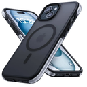 Pack of 2 Lamicall Magnetic Phone Case for iPhone 15 Plus for MagSafe  [18 FT MilGrade Drop Protection] Phone Case with Air Bumpers and Raised Edges, Shockproof Case for iPhone 15 Plus Phone Case, Black