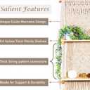 Macrame Wall Hanging Shelf (Tier 2, Natural White)