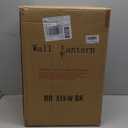 Outdoor Wall Light Fixtures, 16 Inch Waterproof Square Lanterns, 2-Light Exterior Porch Sconces Lighting with Seeded Glass Shade, Modern Black Lamps for Patio Front Door Entryway (Medium)