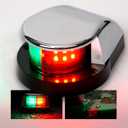 Boat Navigation Lights Bi-Color Bow Light Pontoon, Skeeter, Power Boat and Skiff LED Marine Navigation lamp Silver