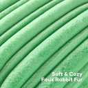 FUTEI Pack of 2 Faux Rabbit Fur Throw Pillow Covers 18x18 Inch Soft Fluffy Thick & Thin Striped Textured Decorative Cushion Case Modern Farmhouse Accent for Couch Bed Living Room, Grass Green