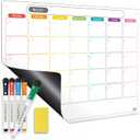 Mag-Fancy Dry Erase Calendar Kit- Magnetic Calendar for Refrigerator - Monthly Fridge Calendar Whiteboard with Extra-Thick Magnet Included 5 Marker & Eraser