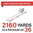 Simply Cool Packing Tape 36 Rolls, Clear Heavy Duty Packaging Tape for Shipping, Moving Boxes, Sealing, Mailing & Storage Strong 1.88 Wide x 60 Yards Per Refill Roll, 2160 Yards Total