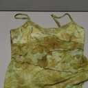 Women Y2k Mesh Tank Top Camisole Floral Print Spaghetti Strap Sleeveless V Neck Going Out Tops Cami Shirts (Large, Green)