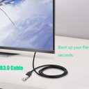 USB Extension Cable 3.3ft USB 3.0 Male to Female Extender Cord Data Transfer 5Gbps for USB Flash Drive,Mouse,Xbox,Keyboard, Card Reader,Printer etc (3.3FT Black)