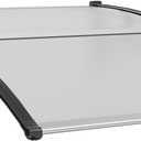 VEVOR Window Door Canopy 40" x 40", UPF 50+ Polycarbonate for Door Canopy Exterior, Entry Door, Front Door Overhang for Rain Snow Sunlight Protection Hollow Sheet (Clear Board & Black Bracket)