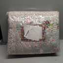 Brilliant Sunshine Rose and Sage Quilt Set, 3-Piece Bedding Sets, Traditional Patchwork Design, Washable and Reversible Bedspread, Soft Lightweight Coverlet, All-Season, Full/Queen, Light Pink Green