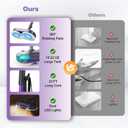 Scrubbing Steam Mop with Rotating Pads,All-in-One Spin Steam Cleaner for Floor Cleaning,Large Tank,23FT Cord, LED Headlights,Reusable Pads & Self-Standing,Safe for Hard Floor/Laminate/Marble (Violet)