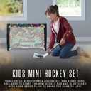 Franklin Sports NHL Kids Mini Hockey Set - Includes (1) Knee Hockey Goal, (2) Mini Sticks + (2) Foam Balls - Indoor Toy Youth Goal + Sticks Set - Graffiti, 28" X 20"