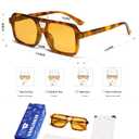 VANLINKER Retro 70s Square Aviator Sunglasses for Women Men Vintage Trendy Rectangle Sun Glasses VL9816