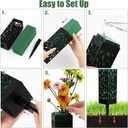 Hahood 8 Packs Cemetery Vases with Spikes and Foam Plastic Grave Vase Outdoor In Ground Cemetery Grave Flower Holders Memorial Gravestone Headstone Flower Vase for Cemetery Grave Decoration