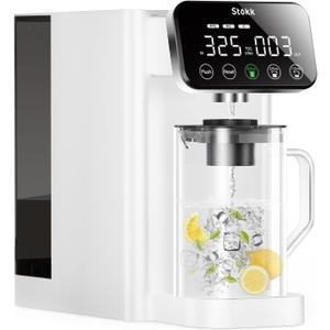 Stokk E1 Reverse Osmosis Water Filter Countertop, 5 Stage RO Water Filter System with Remineralization Glass Pitcher, NSF/ANSI 58&372, Portable No Installation Water Purifier for Home Office (White)