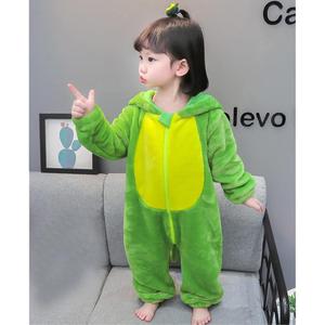 Toddler Kids Baby Animal Onesie Costume Cartoon Romper Hooded Zipper Fleece Jumpsuit Clothes Girls Dresses, Size 90/52