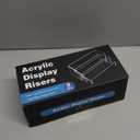 ANDGOO Display Risers, 6 Pcs(7.9L~8.3L~8.7L) Rectangular Clear Acrylic Showcase Collectibles Display Stands Suitable for Retail Shoe Showcase Jewelry Funko Pop Figures