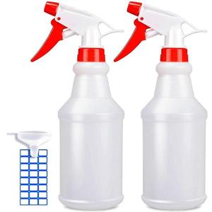 JohnBee Empty Spray Bottles (16oz/2Pack) - Adjustable Spray Bottles for Cleaning Solutions - No Leak and Clog - HDPE spray bottle For Plants, Pet, Vinegar, BBQ, and Rubbing Alcohol