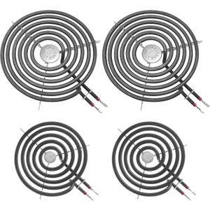 WB30M1 and WB30M2 GE Hotpoint Electric Stove Burner Replacement Element, Perfectly Fit GE Hotpoint Electric Range Stove Top-Includes 2 * 8'' and 2 * 6''