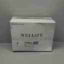 WELLIFE 350 Pieces Rose Gold Plastic Dinnerware, 50 Guests Disposable Plates with Rose Gold silverware and Cups, 50 Pre Rolled Napkins with Cutlery, Perfect for Wedding and Party