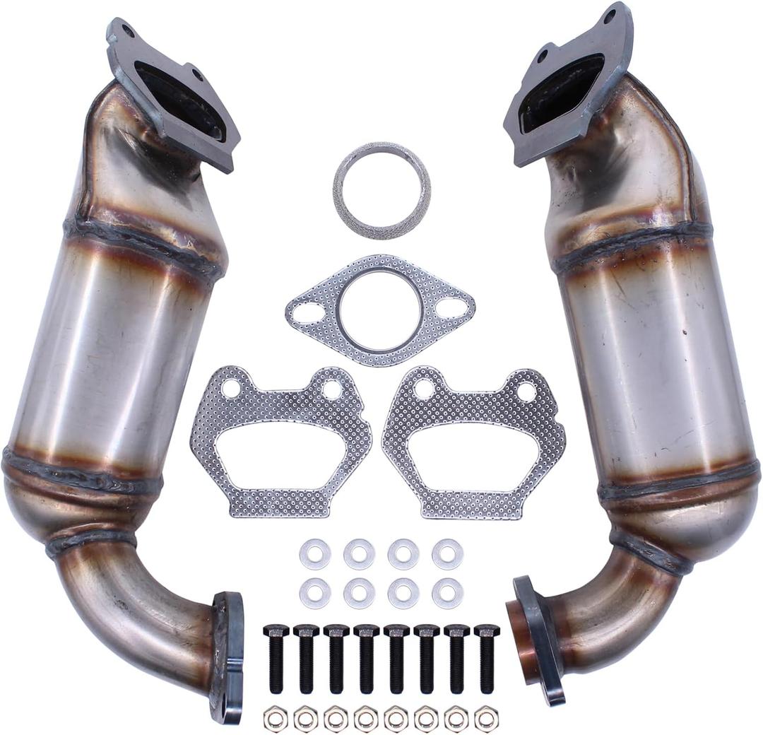 NewYall 3.6L Front Left and Right Catalytic Transfer for Chrysler 200 Town & Country Dodge Avenger Journey 2011-2018 VW Routan Ram C/V 2011-2014
