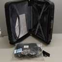 Vacuum Compression Carry On Luggage 22x14x9 Airline Approved,20-Inch Small Carry On Vacuum Travel Luggage With Wheels And TSA Lock,Lightweight Durable Hard Shell Suitcases With Pumps,Black