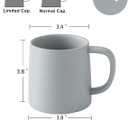 T-WARE 16 Oz Coffee Mugs, Matte Light Grey Mug Set of 4, Ceramic Mugs Coffee, Solid Color Coffee Cups Ceramic