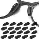 Eyeglass Nose Pads, 3.2mm Thickness Adhesive Anti Slip Glasses Nose Pad with Air Bag, for Eyeglasses Sunglasses Reading Glasses (10 Pairs, Black)