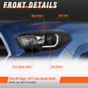 for 2016-2022 Toyota Tacoma Trd Headlights Chrome Pair