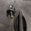 Black Hollow Ceramic Vase Set of 2, Snuggle Round Boho Donut Modern Vase Nordic Minimalist Decorative Vase for Modern Trendy Home Table Centerpiece Decor (W 6.3" X H 8")