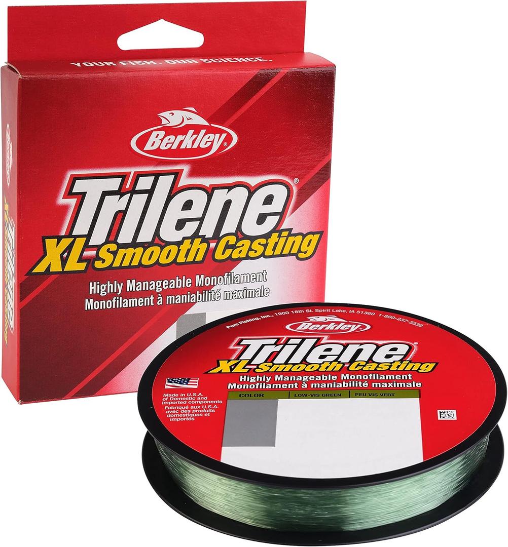 Berkley Trilene XL Monofilament Fishing Line,  8lb Test, 300yd, Low-Vis Green