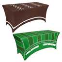 Hahafelt 2 Pack 6ft Football Spandex Tablecloth Tight Fitted Washable and Wrinkle Resistant Stretch Rectangular Rectangle Table Cover for Football Birthday Party Wedding Cocktail Banquet Festival