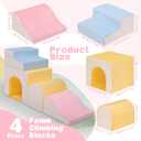 Large Climbing Toys for 1 Year Old, Foam Baby Climbing Blocks for Toddlers, 4-Piece
