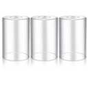 Teenyyou 3 Pcs Clear Glossy Glass Shade Replacements for Pendant Light Fixtures Glass Lamp Shade Cover, 1-5/8 Inch Fitter E26 Base, 4"w x 6"h, Replacement Lamp Globe for Chandelier Wall Sconce