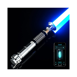 DAMIENSABER Upgrade RGB3.0 Smooth Swing Motion Control Dueling Light Saber, 16 Sound Fonts Luke Light Saber with 16 RGB Solid and Infinite Color Changing, Rechargeable Metal Hilt for Adults
