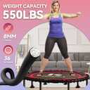K KENSONE 40/48" Foldable Rebounder Trampoline for Adults with Bungee, 450/550 LBS Quiet Indoor Mini Trampoline for Adults Fitness, Gym Workout, Home Exercise