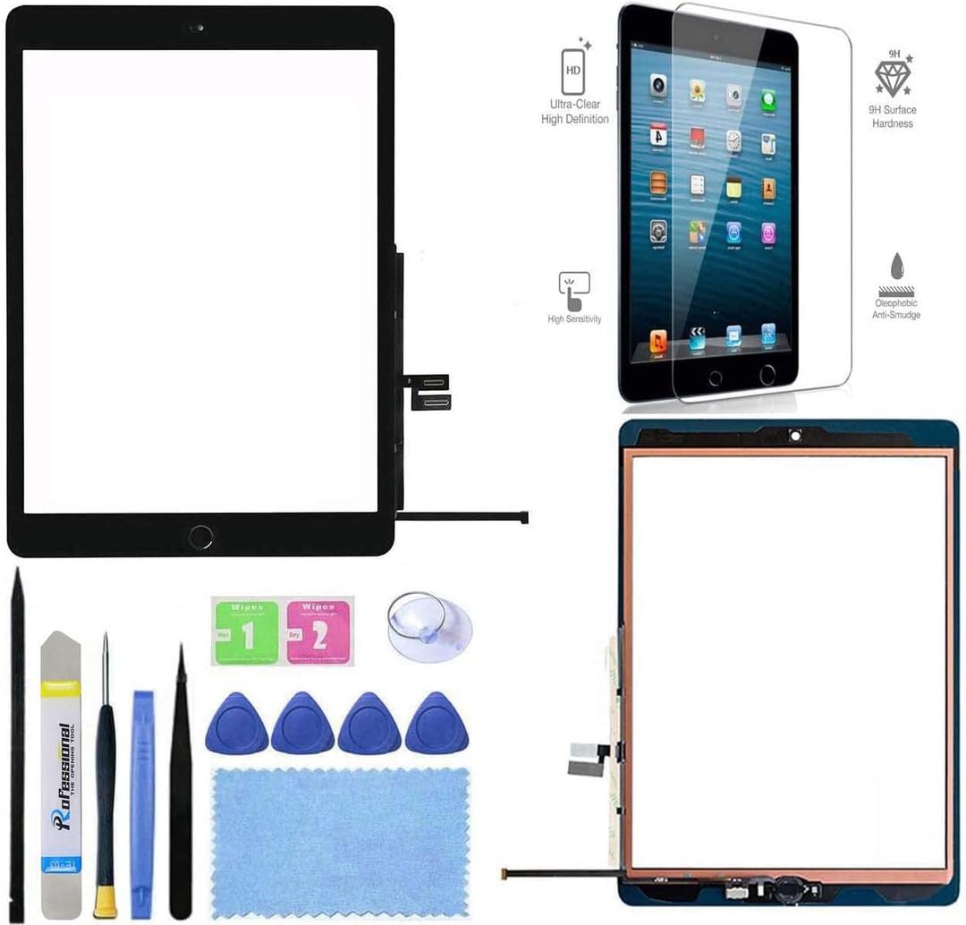 for iPad 9 (9th Generation 2021) Screen Replacement Touch Digitizer Glass 10.2 Inch Model A2602 A2603 A2604 A2605 with Home Button +Toolkit.