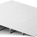 Door Threshold Ramp 5" Rise Door Ramp Aluminum Entry Ramp or Doorways Rated 800 lbs Load Capacity forWheelchair Scooters Power Chairs Walkers Metallic