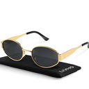livho 2025 Trendy Oval Sunglasses - Stylish Polarized Shades for Everyday - Retro Metal Frames