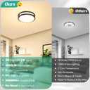 Flush Mount Ceiling Light Black, 30W 4000Lm 5CCT Dimmable LED Ceiling Light Fixture, 2700K/3000K/4000K/5000K/6500K Adjustable 10 Inch for Hallway Bedroom Bathroom Kitchen Closet Offices, Set of 2