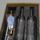 MoliMoli Coffee Syrup Dispenser for Coffee Bar, 350ml Coffee Pump Dispenser, Glass Syrup Bottle with. Pumps, Simple Syrup Dispenser w. Labels, Set of 2, (Gold)