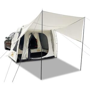 Car Tent for Camping 4-6 Person Universal SUV Van Tailgate Waterproof UPF 50 + Include Seperate Screen Tent