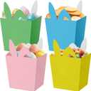 FunooFuno 24 Pcs Pastel Party Favor Treat Boxes Mini Pastel Candy Gift Boxes Candy Popcorn Goodie Cookies Snack Gift Container for Birthday Wedding Baby Shower Party Supplies, 1 Count