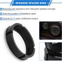 2 Pcs Speaker Spacer Ring Tweeter Speaker Spacer Adapter for Volkswagen Passat 1998-2016 Waterproof for 6.5'' ABS Black Front