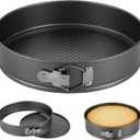 11 Inch Springform Cake Pans, Nonstick Cheesecake Pans with Leakproof Buckle and Removable Bottom Design, Large Carbon Steel Baking Pan with Honeycomb Texture for Home, Dessert Shops