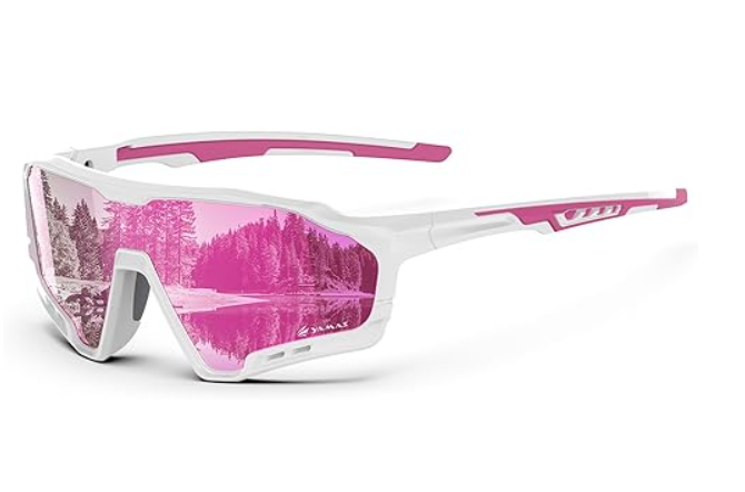 YAMAS Sport Sunglasses for Mens, Wrap around sunglasses, Non-Slip Nose Pads for Hiking, Climbing&Running, UV400 Protection