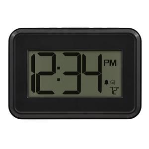 SEDLAV Digital Black Desk Alarm Clock with Timer - Sleek and Functional Timekeeper