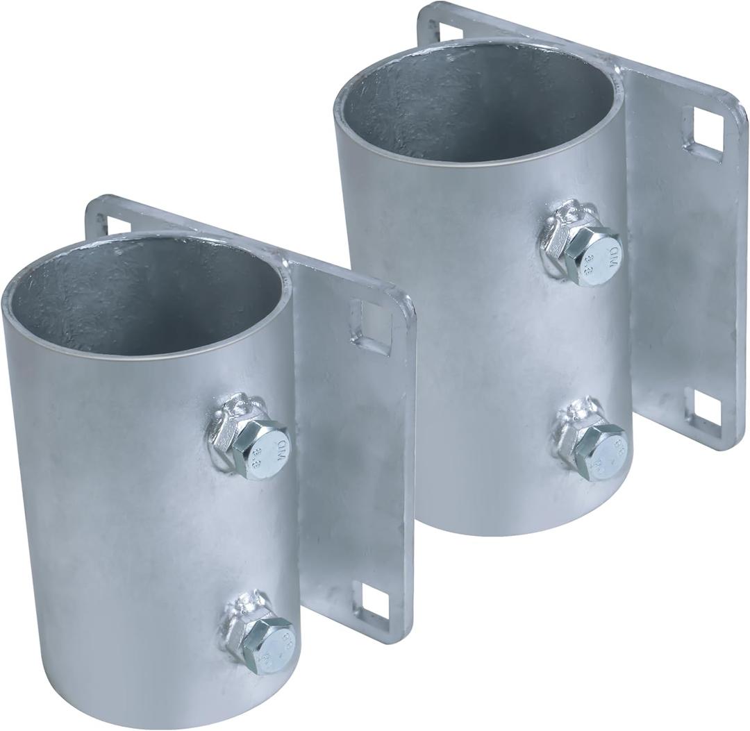 Dock Hardware 3" Galvanized Dock Pipe Leg Holder/Sleeve Galvanized, 2 pack