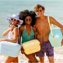 Retro Beach Cooler Vintage Picnic Lunch Box Bag Portable Cooler Travel Camping Hiking 90s Style Ice Chest