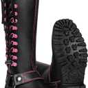 Women's Knee-High Fashion Boots, Comfortable Low Heel Mid Calf Flat Boots for Ladies,Size: 7.5