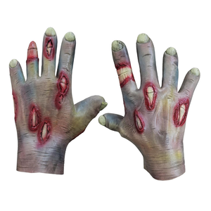 Pair of Adult Zombie Ghoulish Productions Flesh Zombie Latex Zombie for Halloween, Party and Cosplay
